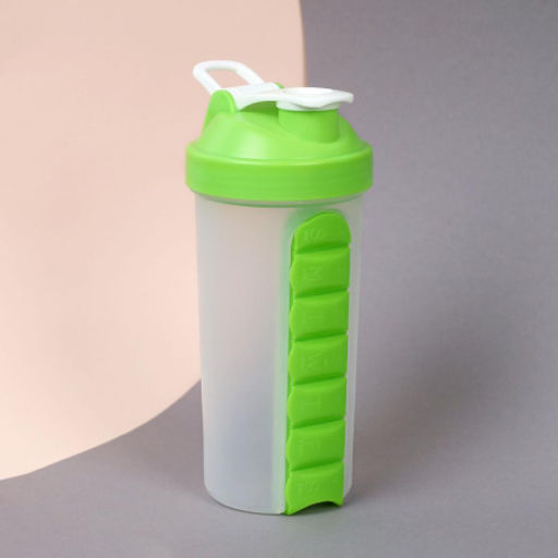 Бутылка/Шейкер JUST SHSC-600 с таблетницей, зелёный, для спортивного питания 600ML/уп60 - Галеонтрейд фото 7