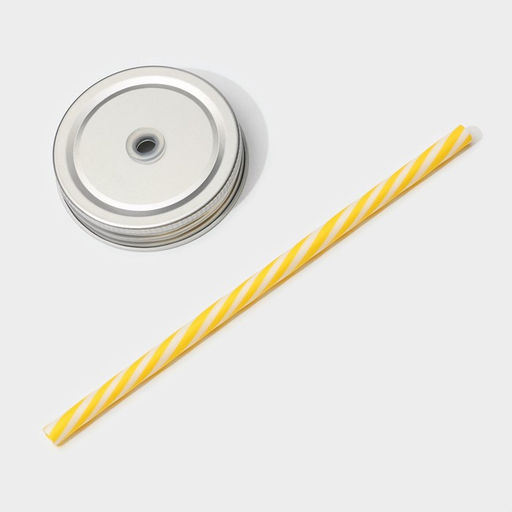 Кружка Доляна Медведь, 450 мл, 10?7.5?13 см, с крышкой и трубочкой, стекло  фото 5