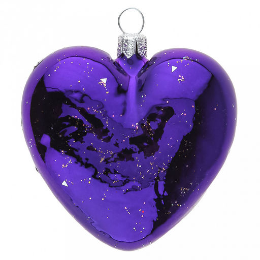 Елочная игрушка сердечко стеклянная Элегия h6,5см, ручная художественная роспись, цвета микс, подарочная упаковка (Россия) - Домашняя мода фото 4