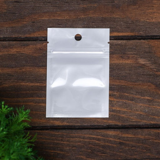 Цена за 50 шт. Пакет Zip-lock ПП, белый, со сплошным окном, плоский, еврослот 7×10 см