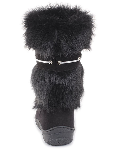 Унты женские на литой подошве., Черные.