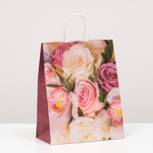 Цена за 10 шт. Пакет крафт Орхидея, 22 х 12 х 27 см - UPAK LAND фото 3