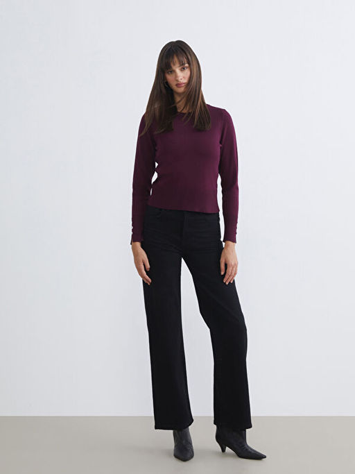 Bisiklet Yaka Kad?n Triko Kazak