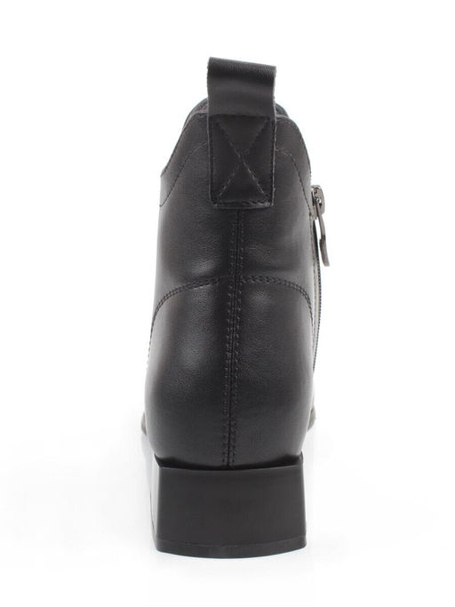 01-M43-16 BLACK Ботинки демисезонные женские (натуральная кожа)