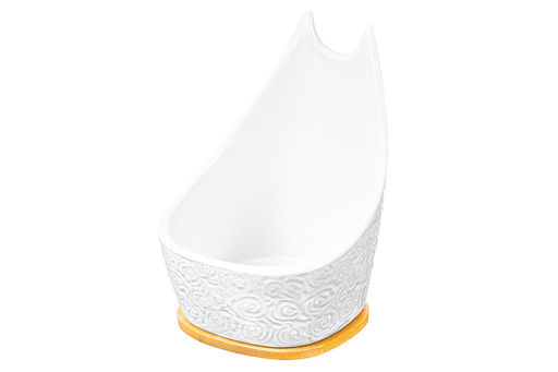 Подставка под ложку 180 мл 9,5*9,5*13,5 см Розы на бамбуковой подставке - Elan gallery фото 4