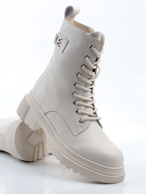 04-PAT159-2Z MILK Ботинки зимние женские (натуральная кожа, 100% шерсть)