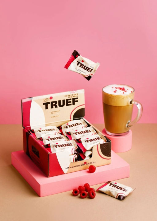 Трюфель финиковый Мy Truef малиновый латте, 360 г | шоу-бокс  24 конфеты - Сибирский кедр фото 9