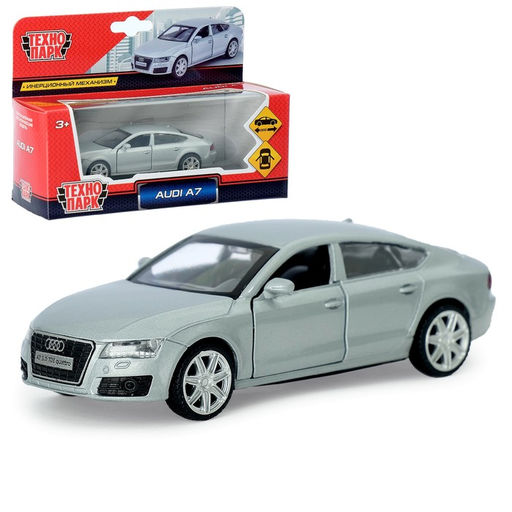 . Модель "Audi A7" металл 11 см, двери, инерция, серебристый, кор. арт.67306 (96)