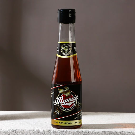 Подарочный набор Настоящий мужик, гель для душа пиво 250 мл и мочалка для тела, HARD LINE  фото 2