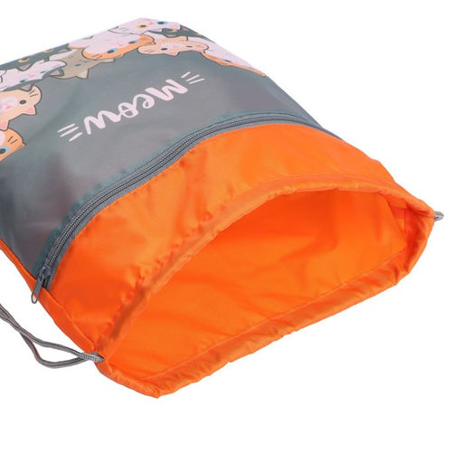 Мешок для обуви с карманом 420 х 340 мм, Calligrata МСО-7С, (мягкий полиэстер, плотность 210D), Коты  фото 4