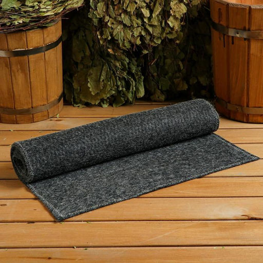 Коврик для бани Царский размер 16050 см, чёрный - Добропаровъ фото 2