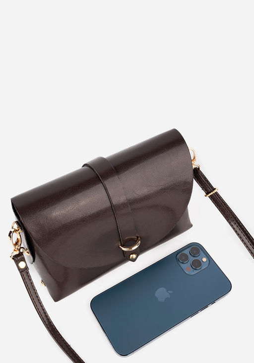 Сумка кроссбоди коричневая 1673 - L-craft фото 2