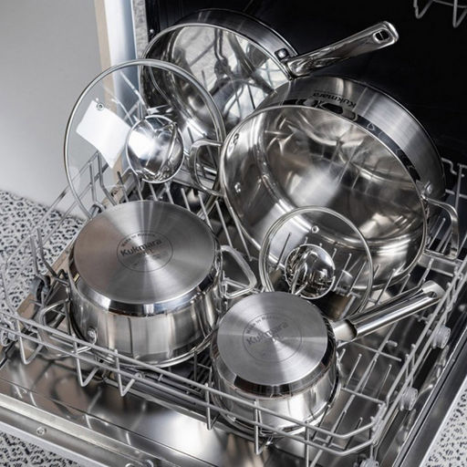 Кастрюля из нержавеющей стали Orion 6л, д24см, h22см, s0,05см, дно д22см s0,8мм, стеклянная крышка с пароотводом, мерная шкала (Россия) Подходит для всех видов плит, включая индукционную. - Домашняя мода фото 3