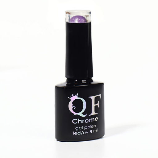Гель лак для ногтей, CHROME, шиммерный, 3-х фазный, 8мл, LED/UV, цвет сиреневый (003) - Queen fair фото 10