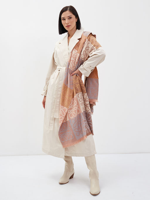 В составе шерсть и кашемир! теплый двусторонний палантин - Tantino фото 2