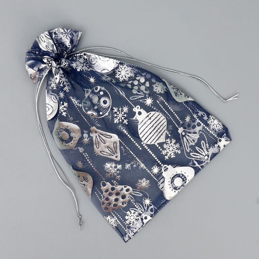 Цена за 20 шт. Мешочек подарочный органза Серебро, 16 х 24 см +/- 1.5 см - Дарите счастье фото 4