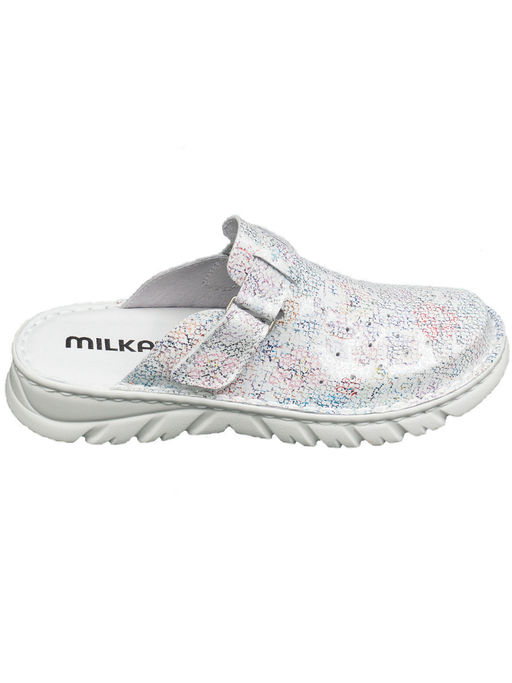 03 | Duki |Женские медицинские сабо натуральная кожа (цветок) - Milka shoes&more фото 2