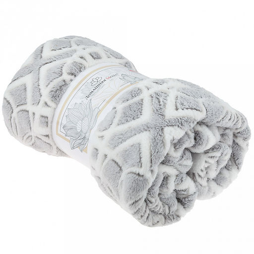 Плед/покрывало 220х200см "Царевна", велсофт "Bamboo" набивной, полиэстер 100%, плотность 260г/м2, упаковка: 20х33см пояс бумажный, "Домашняя мода" (Россия)