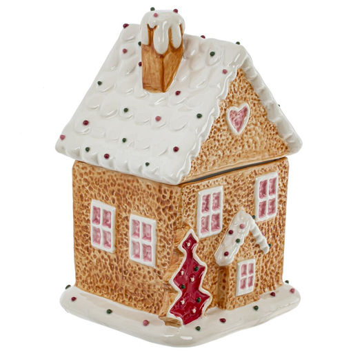 Конфетница "Пряничный дом", 950 мл, L14 W12 H21,5 см, 2в.