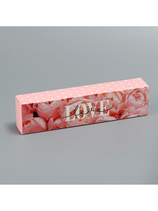 Цена за 5 шт. Коробка для конфет, кондитерская упаковка, 5 ячеек, «Love», 5×21×3.3 см