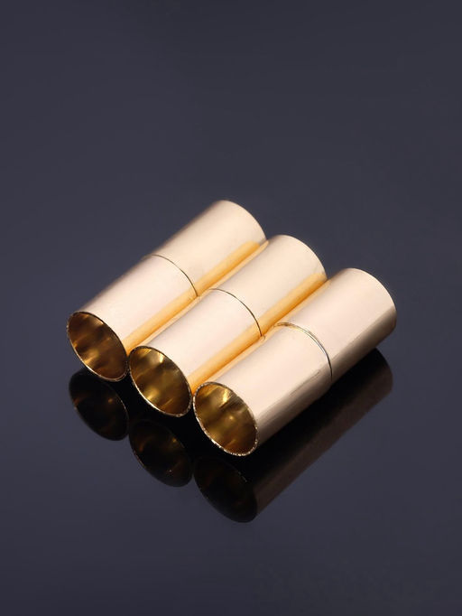 Замок-концевик магнитный, L=20 мм, d (внутренний)=7 мм, (набор 3 шт.), цвет золото