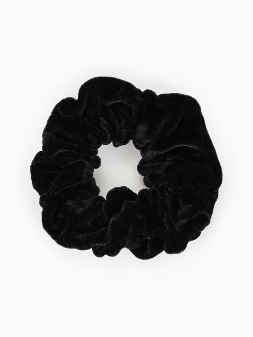 Цена за 2 шт. Резинка для волос «Орбита», джемма бархат, 10 см, чёрная