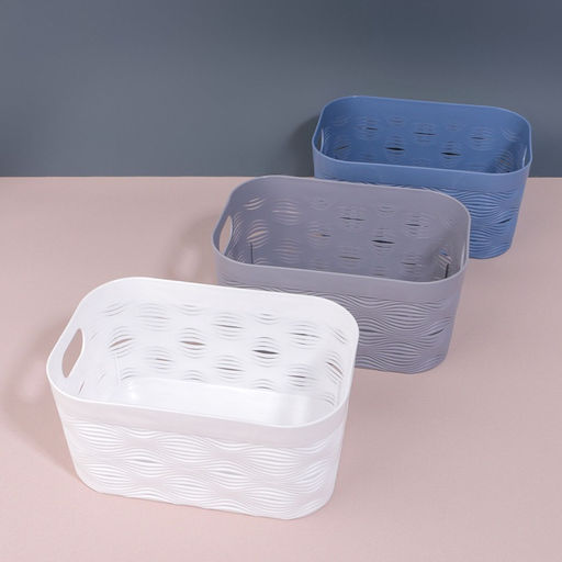 Органайзер для хранения «WAVE», с ручками, 1 секция, 19.5×12.5×9.2 см, МИКС