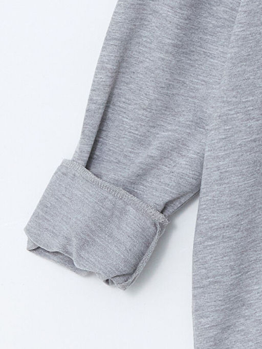 Bisiklet Yaka Uzun Kollu Bask?l? K?z ?ocuk Sweatshirt - Waikiki фото 3