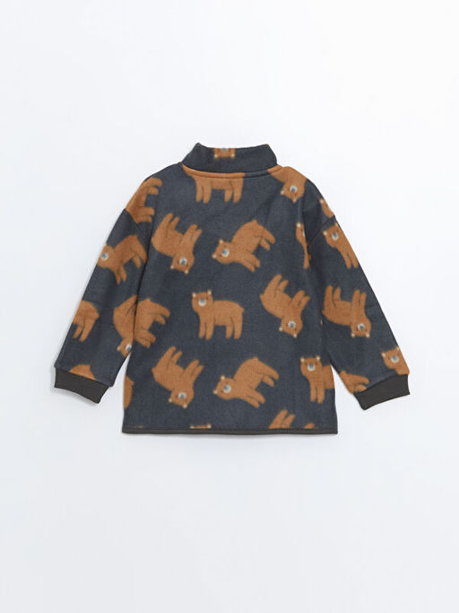 Dik Yaka Uzun Kollu Polar Erkek Bebek Fermuarl? Sweatshirt - Waikiki фото 3