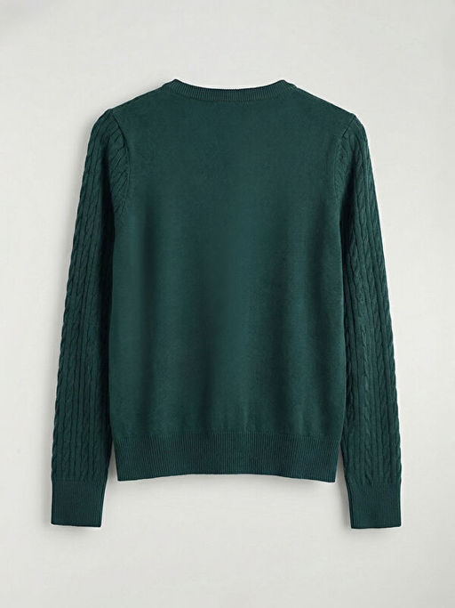 Bisiklet Yaka Desenli Kad?n Triko H?rka