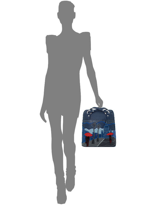 Сумка с аппликацией ДС-226-73 синий - Protege фото 3