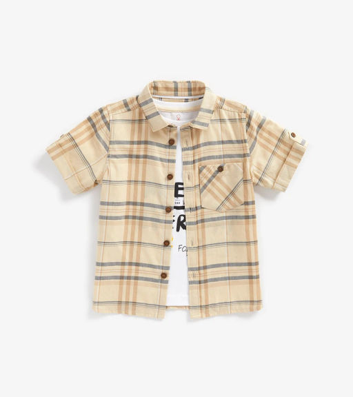 Mothercare / Комплект детский сорочка верхняя/футболка  фото 2