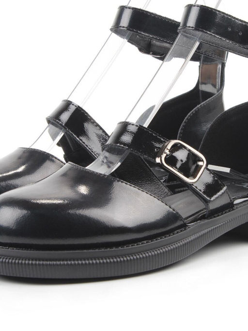 06-YD31-4E BLACK Туфли женские (натуральная кожа)