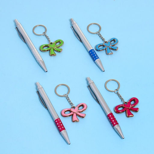 Набор подарочный, 2 предмета: ручка, брелок-сердечко, МИКС