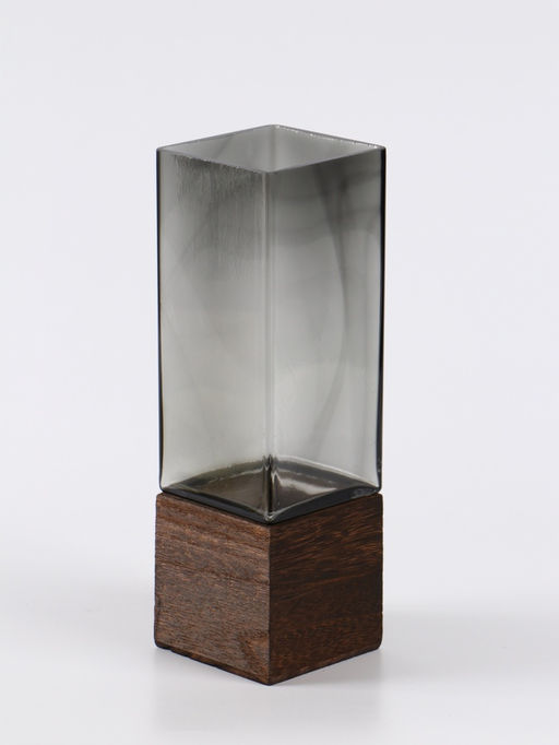 Ваза «Данте», 25×8 см, стекло, серая