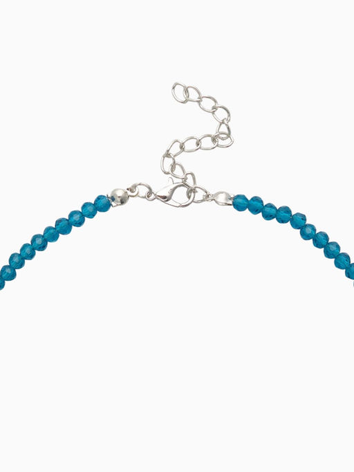 Чокер из бисера «Хрусталь», голубой в серебре, 36 см + 5 см доп, цепочка