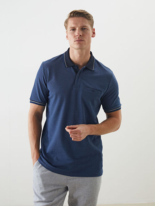 Polo Yaka Merserize G?r?n?ml? Erkek Ti??rt