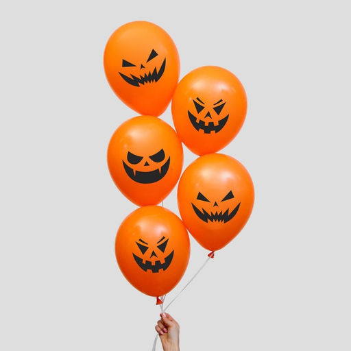 Воздушные шары латексные 12" «Страшные тыквы», 50 шт., МИКС