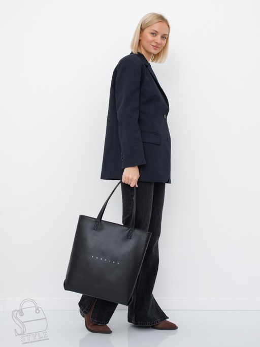 Сумка женская кожаная 6063L black Polina&Eiterou  в Новосибирске