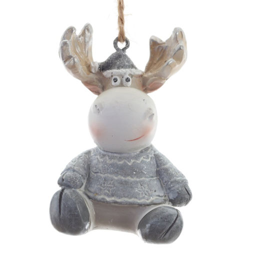 Фигурка декоративная подвесная "Олень", L4 W4 H5 см, 2в.