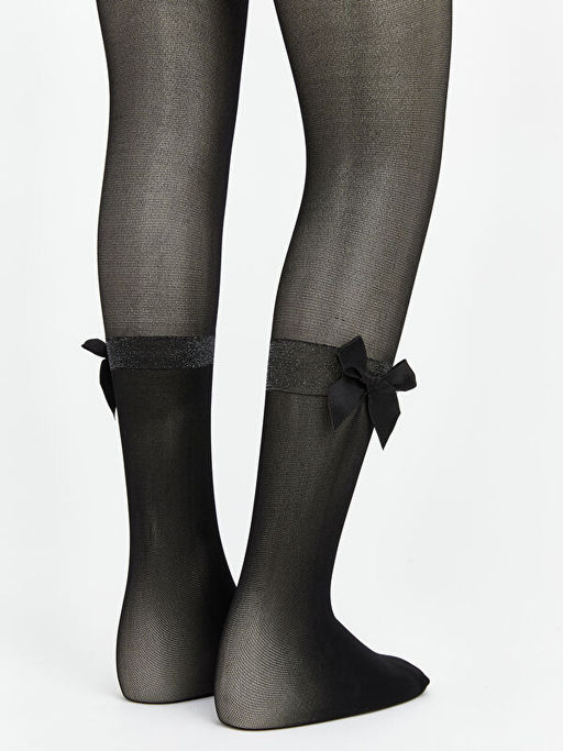 Fiyonk Detayl? K?z ?ocuk ?nce K?lotlu ?orap 2li