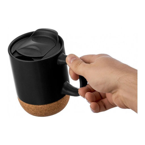 Кружка с крышкой Walmer Domino, 0.4 л, цвет черный  фото 6