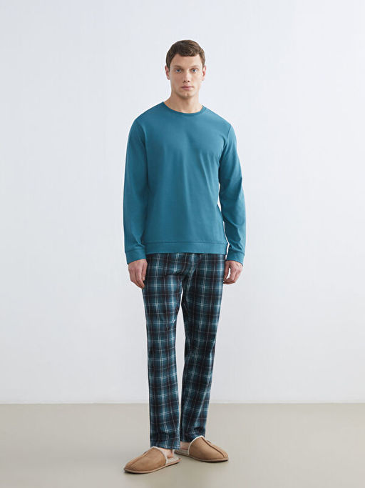 Standart Kal?p Ekose Erkek Pijama Alt