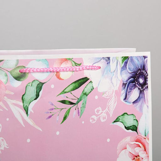 Цена за 2 шт. Пакет подарочный ламинированный, упаковка, With great love, L 28 х 38 х 9 см - Доступные радости фото 3