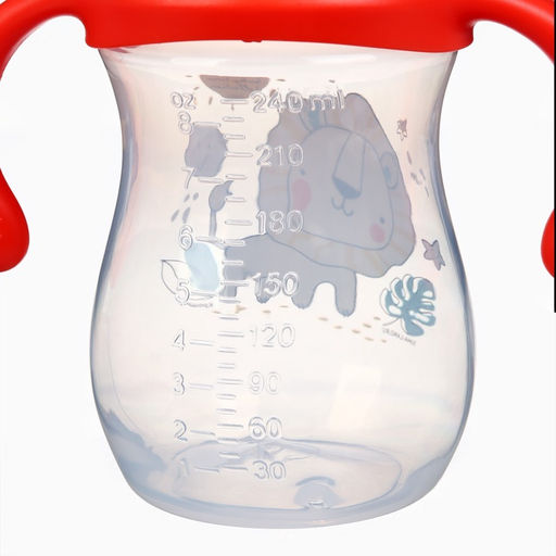 Бутылочка для кормления Крошка Я Baby time collection, широкое горло, от 6 мес., 240 мл, красная