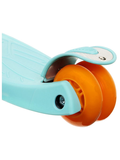 Самокат складной GRAFFITI Baby, колёса световые PU 120/70 мм, ABEC 7, цвет бирюзовый