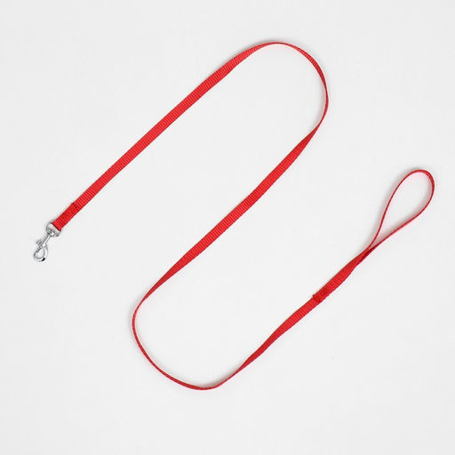 Комплект с мягкой шлейкой и бантиком, размер L, поводок 120 x 1,5 см, ОГ 35-50 см, красный - Пижон фото 9