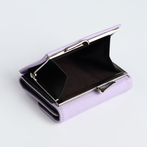 Кошелёк женский на кнопке 10.5×3.5×8.5 см, сиреневый