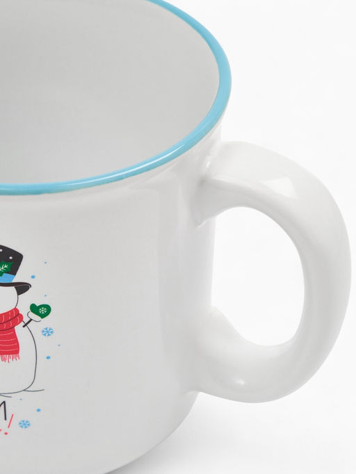 Кружка чайная новогодняя Снеговики, 530 мл