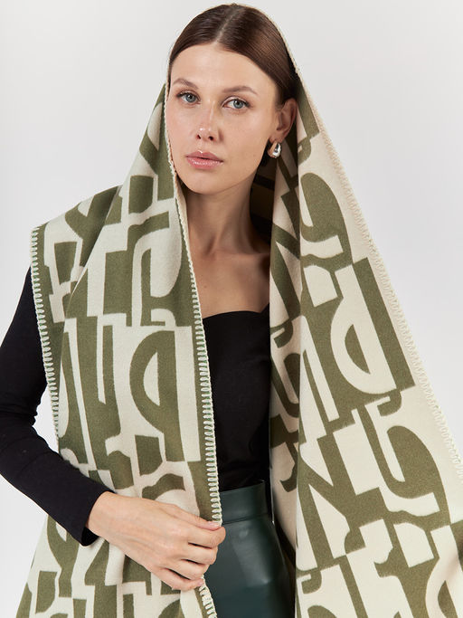 в СОСТАВЕ ШЕРСТЬ и КАШЕМИР Большой, мягкий, теплый однотонный двусторонний палантин. - Tantino фото 6